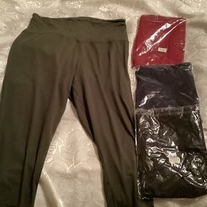 Women’s Leggings. Plus sized. 4 pairs, one used, 3 still in bag.
